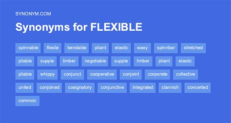 FLEXIBLE Synonyms: 121 Similar and Opposite Words .